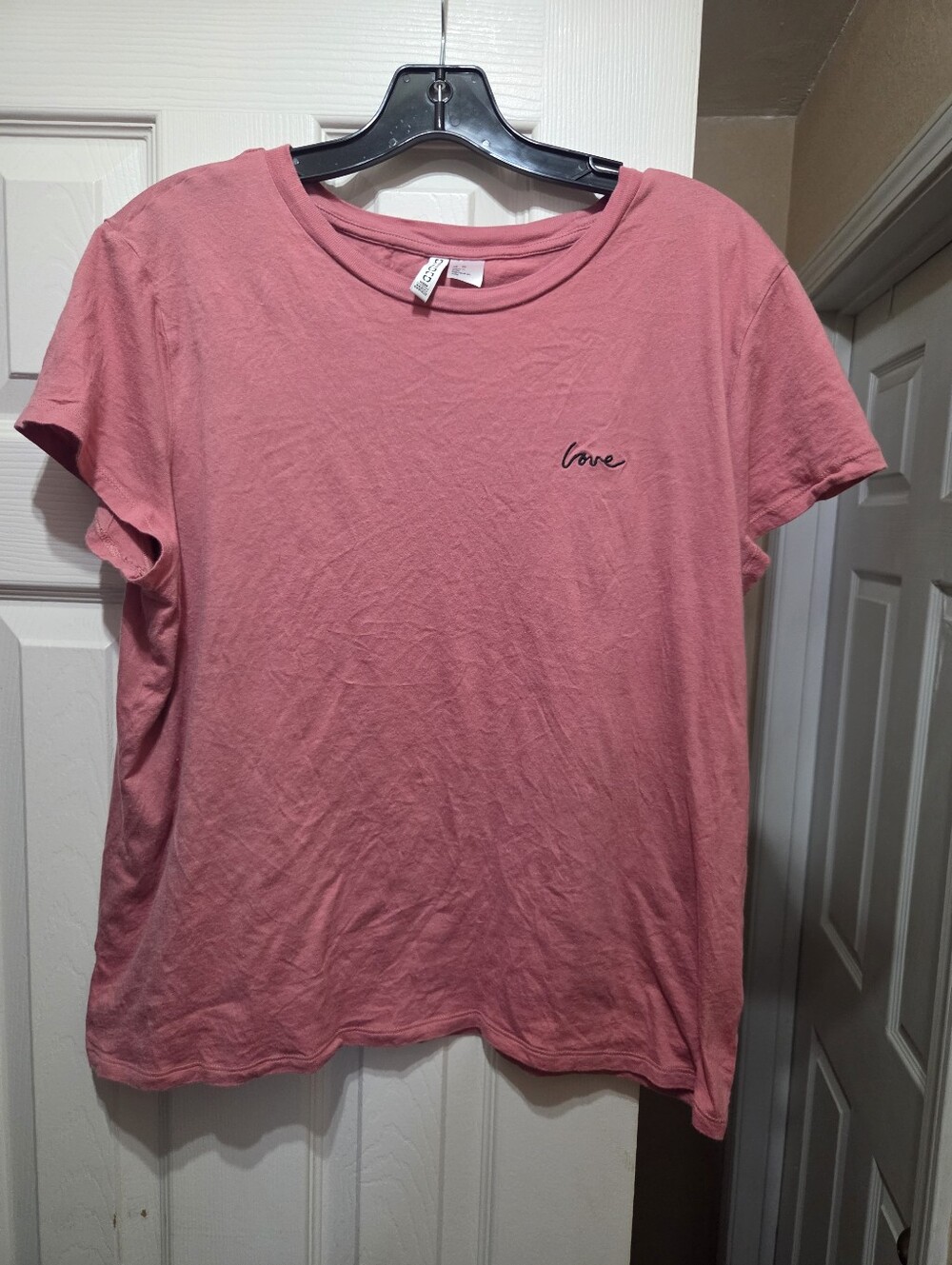 3 for $10, H &M Women’s Pink 'Love' Short Sleeve Tee